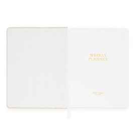 Sugar Paper Undated Weekly Planner, Fabric Cover, 7 x 9 Inches, Hardcover Weekly Planner (Sage)