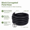 Pond Hose ID 2” × 50ft Black Corrugated Flexible Pump