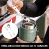 4 PCS Foldable Fork and Spoon Set,Tableware for Outdoors Travel