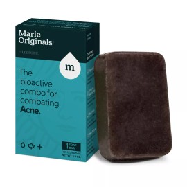 Marie Originals Acne Bar Soap Cleanser Face and Body Bentonite Clay, Oat Bran - Marie Originals