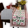 Sweet Us Fiorella Floral Cotton Block Print Table Runner and