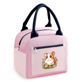 BJDAMAI Hamster Bento Bag, Thermal Insulated Cooler Lunch Bento Tote Bag, Gifts For Teens Girls Kids Women, Work Travel Office Camping Picnic Beach Lunch Essentials!
