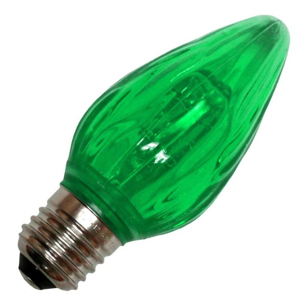 Action Lighting 22702 - Flame F15 Medium Screw Base Green