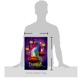 Ornament Collection Lights Flag Garden Stake Banner Pole Stand Set Outdoor Tapestry Door Sign Porch Yard Home Wall Poster Cemetery Lawn, Diwali Decorations Gifts Made in USA