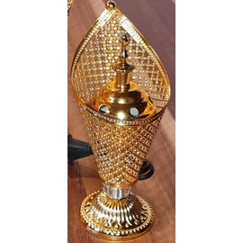 Electric Incense Burner Metalic Incense Censer Bakhoor Burner Frankincense Burner for Office & Home Decor (AU Plug) (Medium)