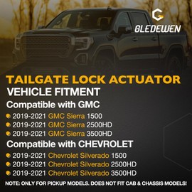 84873070 Tailgate Lock Actuator Compatible with 2019-2021 Chevy Silverado GMC Sierra 1500 2500HD 3500HD Pickup, Rear Trunk Latch Lock Actuator Replacement for 23388757 Tailgate Lock Assembly