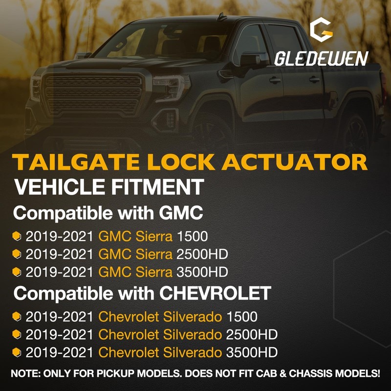 84873070 Tailgate Lock Actuator Compatible with 2019-2021 Chevy Silverado GMC