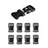 10PCS 1" Adjustable Flat Side Quick Release Plastic Buckles Clips