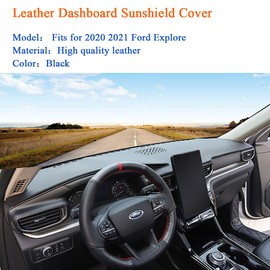 Rifoda for Ford Explorer Dash Board Cover Mat Center Console Cover Fit for Explorer 2020 2021 Instrument Panel Leather Material Cover Sun Shade pad