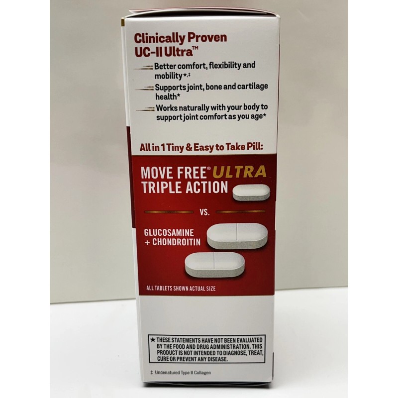 Schiff Move Free Ultra 3X Triple Action 75 Tablets NEW