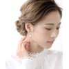 VingTAINE P1840 Points, Pearl, Hoop Earrings, Ring, Earrings, Casual, Mature