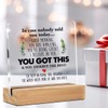 Acrylic Plaque Photo Frame,Inspirational Desk Sign - Motivational Quote -