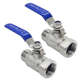 beduan Stainless Steel 3/4 Garden Hose Shut Off Valve Full Flow GHT Thread Heavy Duty Connector(Pack of 2)