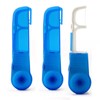 2 Pieces of Replaceable Blue Dental Floss Handles with Built-in