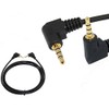 Rosebe DC Audio Cable, 10CM 3.5mm Angle Stereo TRRS Mini