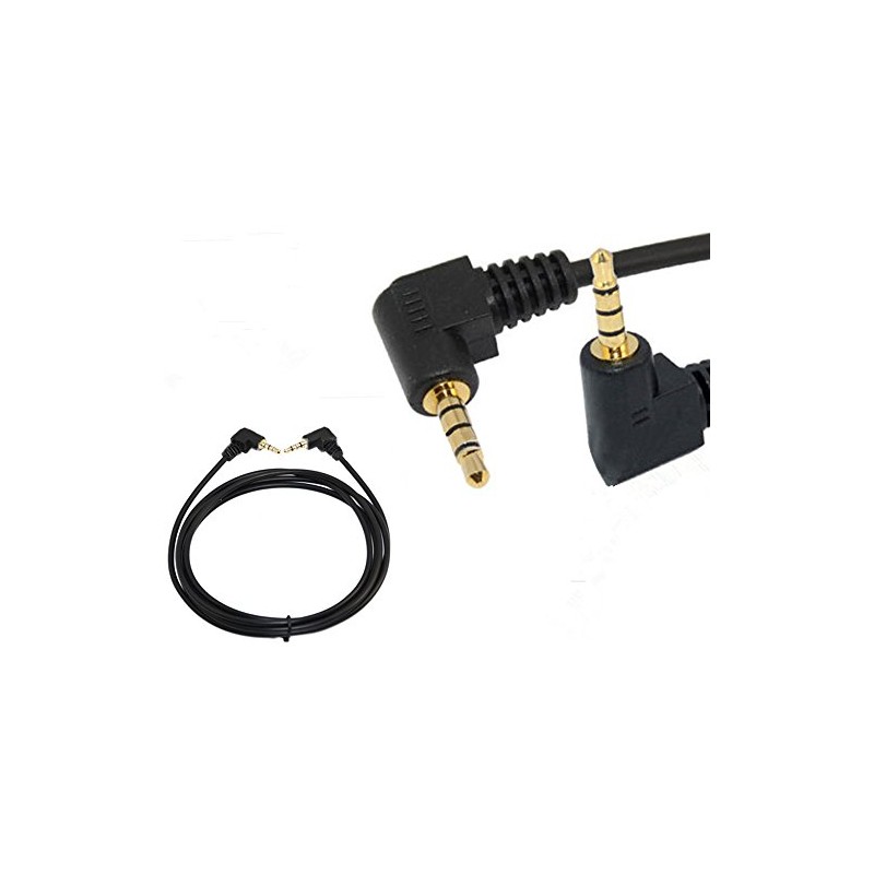 Rosebe DC Audio Cable, 10CM 3.5mm Angle Stereo TRRS Mini