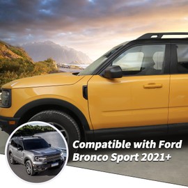 Jimen Compatible with Ford Bronco Sport 2021-2023, 2PCS Car Fender Side Vent Cover Exterior Trim Accessories (Carbon Fiber)