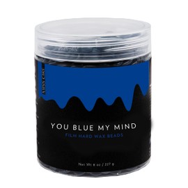 Blue Hard Wax Beads - Painless Hair Removal Peel-Off Wax - No Strips Needed - Low melting Point - Gel Like Consistency - For Face and Body - Miss Cire You Blue My Mind - For Sensitive Skin - 8oz