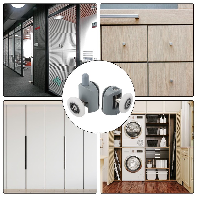 Set of 8 Shower Door Rollers with 1 Storage Bag,
