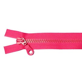Plastic Zip Separable for Jackets 60 cm Pink