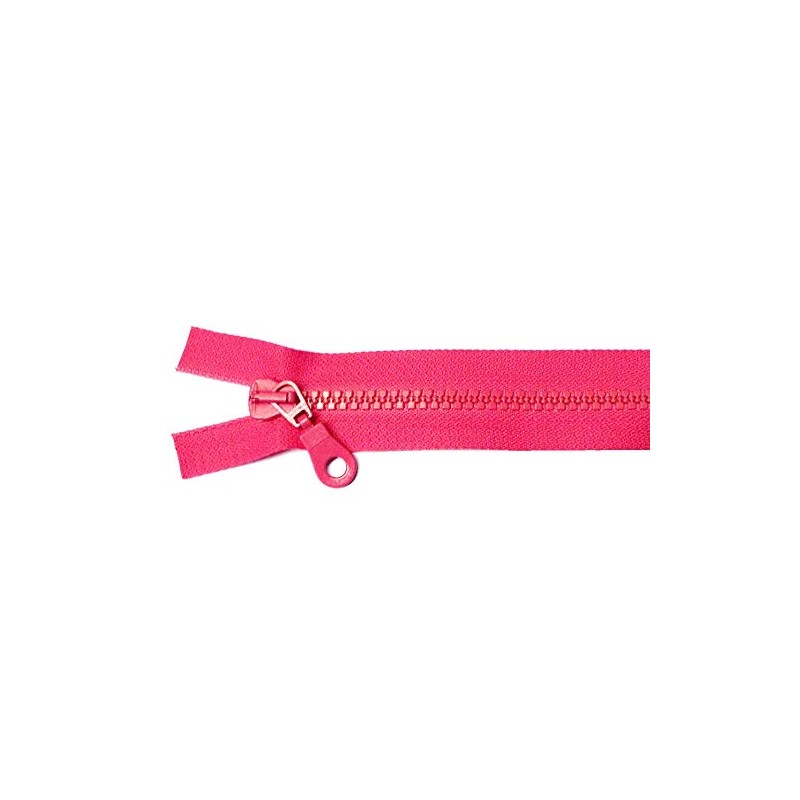 Plastic Zip Separable for Jackets 60 cm Pink