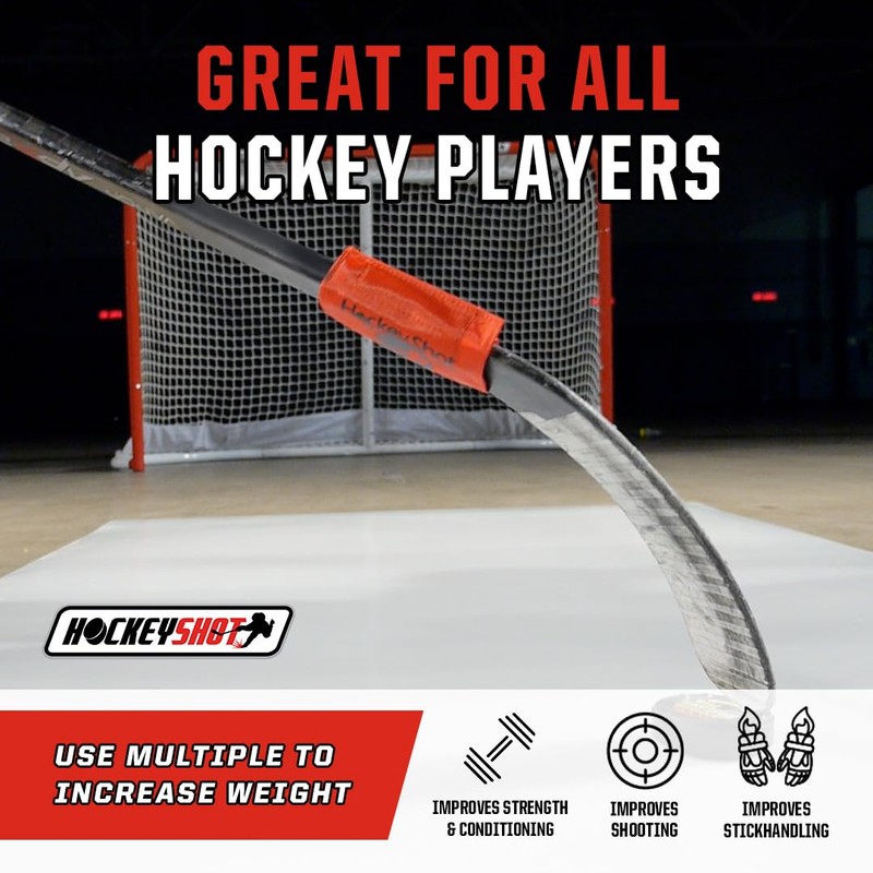 HockeyShot Stickhandling Weight - 6oz Red Hockey Stick Weight for