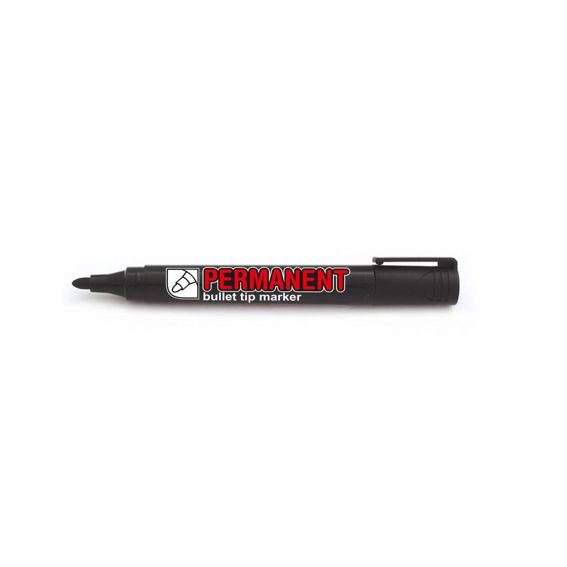 CROWN Permanent Markers Bullet Tip Markers - Pack Of 12