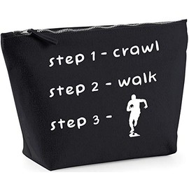 Hippowarehouse Crawl, Walk and Become A Rugby Player printed make up cosmetic wash bag 18x19x9cm