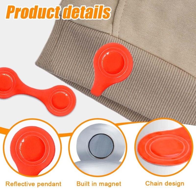 NHPY Set of 3 Magnetic Reflectors Reflective Lapel Magnets for