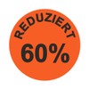 Reduced 60% Action Labels, Diameter 30 mm, Bright Red, Pack