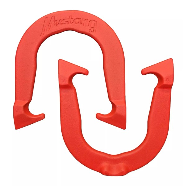 Thoroughbred Horseshoes Mustang Pro Professional Pitching Horseshoes- Red, One Pair,