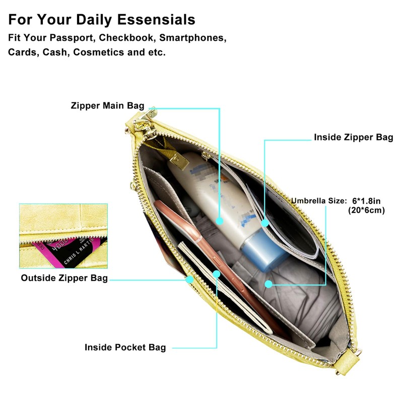 lifwimner Small Crossbody Clutch Purses Bags for Women Wristlet Wallet