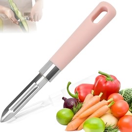 Potato Peeler, Peeler, Plastic, Black, 19 cm, Vegetable Peeler, Partially Matted Stainless Steel, (C)