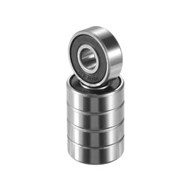 ACROPIX 606-2RS Bearings Double Rubber Sealed Deep Groove Ball Bearings 6x17x6mm Silver Tone - Pack of 5