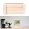 OHPHCALL Medium Creative Wooden Desktop Storage Basket Storage Cube for
