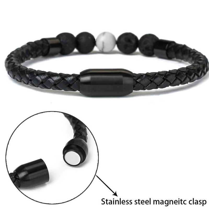 Linsoir Beads - Broche magnético de acero inoxidable con agujero