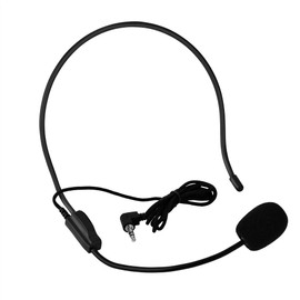 EBTOOLS Micrófono de Condensador con Cable montado en la Cabeza de 3.5 mm Mic, Longitud del Cable Flexible 3,44 pies, para Altavoces, Amplificador de Voz