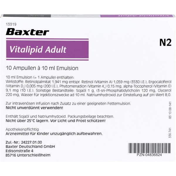 Vitalipid Adult, Ampullen, 10X10 ml AMP