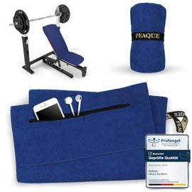 Microfibre Fitness Towel, with Terry Cloth Structure | Sports Towel for Gym | Cloth Fabric with Oeko-Tex Certification | Absorbent, Lightweight (Navy, 120 x 50 cm, T)
