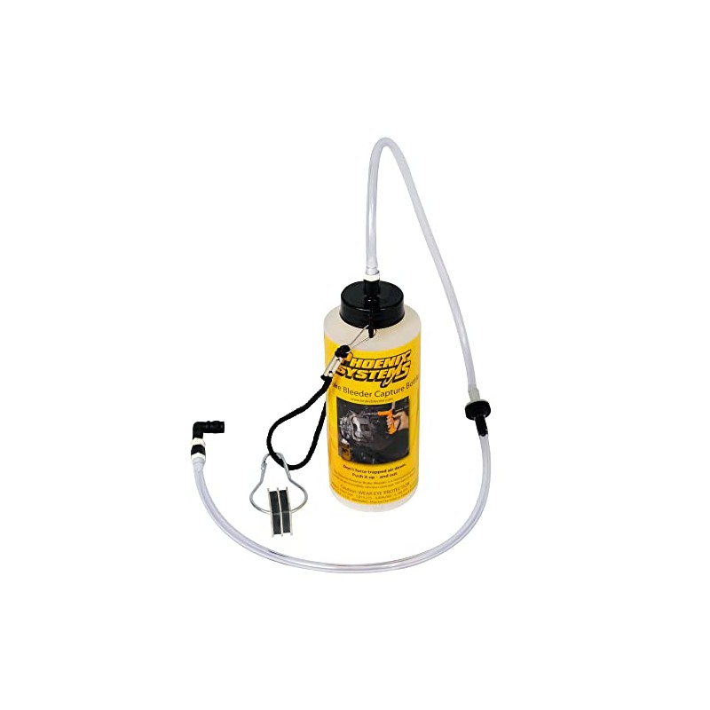 Phoenix Systems 7002-B One-Man Brake Bleeder Capture Bottle with Quick