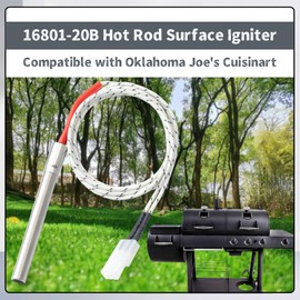 Erchon Newly Upgraded 16801-20B Grill Hot Rod Igniters Compatible with Oklahoma Joe's Rider 600 900 Combo DLX Pellet Grill Hot Surface Ignitors, 200W 120V Temperatures UP to 1,200°F