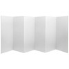 ORIENTAL Furniture Cardboard Room Divider, 6 Panel, White