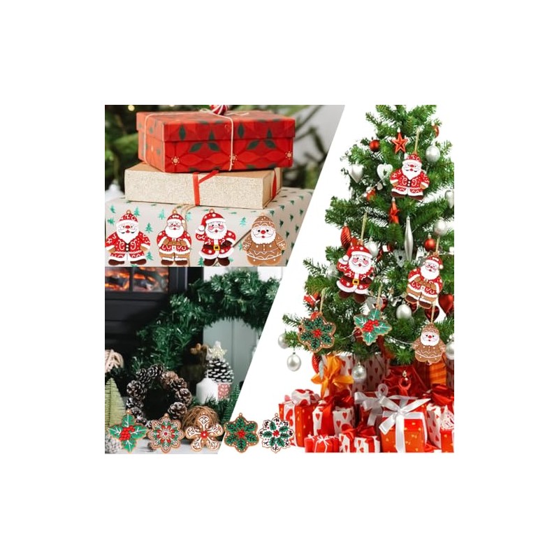 Paquete de 9 adornos de Navidad de copo de nieve