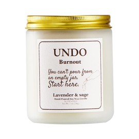 UNDO Series Emotional Aromatherapy Candles | Lavender + Sage + Cedar | 7oz Natural Soy Wax | Perfect for Self-Healing and Gifting (Best Burnout)