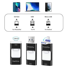 Peakloong USB Stick for Phone Flash Drive for Phone Memory Stick Flash Drive 128G for Phone/Pad/Android/Computer/Laptop/PC