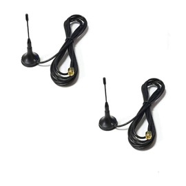 DollaTek 2pcs GSM Antenna Suction Cup Antenna Magnetic Seat 1.5 m 900/1800 MHz GPRS Antenna SMA Male