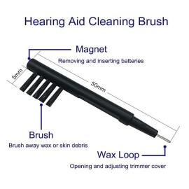 Siemens Hearing Amplifier Cleaning Brush with Wax Loop and Magnet Pack of 6