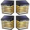 LITOM 4-Pack Solar Fence Lights | 2 Modes, IP65 Waterproof
