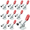 Set of 10 GH-201A toggle clamps, quick release, horizontal tensioner,