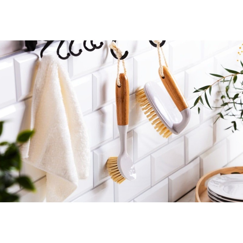 ECONATURAL by York 40530 Scrubbing Brush Bamboo, Beige, Standard